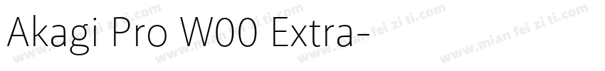 Akagi Pro W00 Extra字体转换